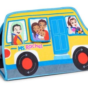 Yellow and Blue Kids Toy Bus with Characters